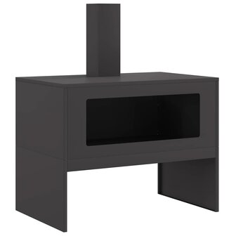 Vuurkorf Zwart 80 x 50 x 96 cm Koudgewalst staal 2
