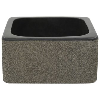 Gootsteen 30x30x15 cm riviersteen zwart 3