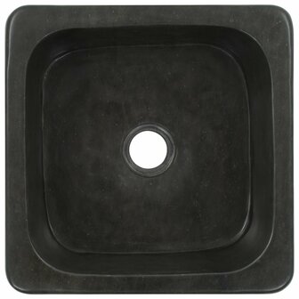 Gootsteen 30x30x15 cm riviersteen zwart 4