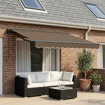 Elektrisch Uittrekbaar Zonnescherm Taupe 3,5 x 2 m 1