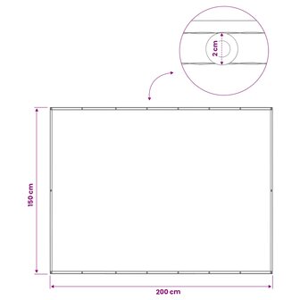 Balkon Privacy Scherm 150 x 200 cm Stof met PU-coating Geel 6