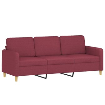 2-delige Loungeset met kussens stof wijnrood 4