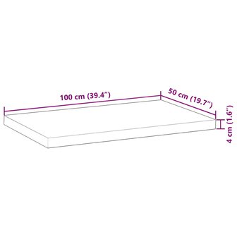 Bureaublad met olieafwerking 100x50x4 cm massief acaciahout 9