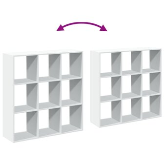 Kamerscherm / boekenkast 102x29x103,5 cm bewerkt hout wit 9
