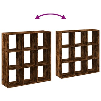 Kamerscherm / boekenkast 102x29x103,5 cm hout gerookt eiken 9