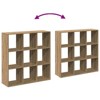 Kamerscherm / boekenkast 102x29x103,5 cm hout artisanaal eiken 10
