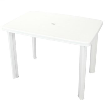Tuintafel 101x68x72 cm kunststof wit 1