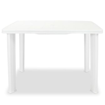Tuintafel 101x68x72 cm kunststof wit 2