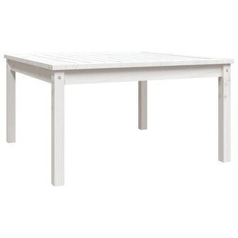Tuintafel 82,5x82,5x45 cm massief grenenhout wit 2