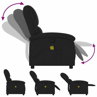 Massagestoel met zwarte stof 5