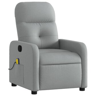 Massagestoel met lichtgrijze stof 3