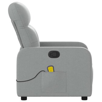Massagestoel met lichtgrijze stof 8