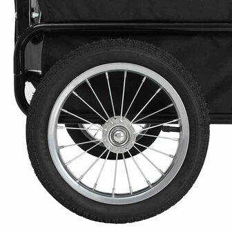 Huisdierenfietskar en joggingbuggy 2-in-1 rood en zwart 7