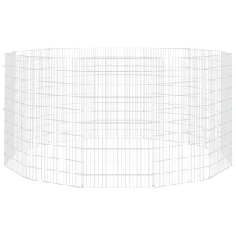 Vrije uitloopverblijf voor dieren 12 panelen 54x100 cm gegalvaniseerd ijzer 3