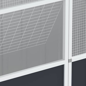 Vogelkooi 115x78x200 cm gegalvaniseerd staal antracietkleur 9