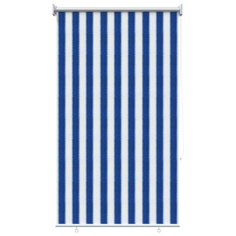 Buitenrolgordijn 90% UV-blok Blauw en Witte Streep 100x230 cm 2