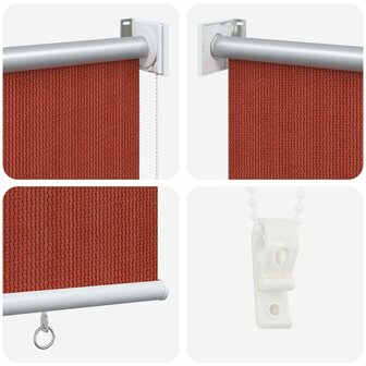 Buitenrolgordijn 90% UV-blok Terracotta 80x140 cm HDPE 6