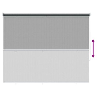 Buitenrolgordijn 90% UV-blok Lichtgrijs 120x140 cm HDPE 9