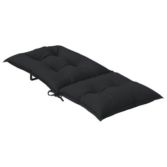 Hooge Rug Stoelkussens Set 2 pcs Melange Zwart 120 x 50 x 7 cm 5