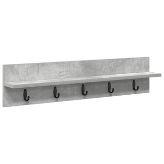 Wandgemonteerde kapstok Beton Grijs 80 x 10,5 x 18 cm 2