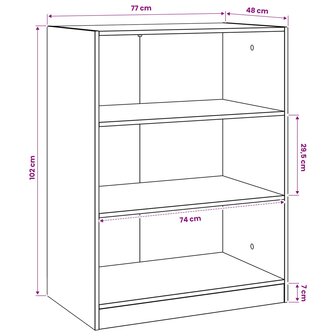 Kledingkast met plank Artisanaal eiken 77 x 48 x 102 cm PB 10