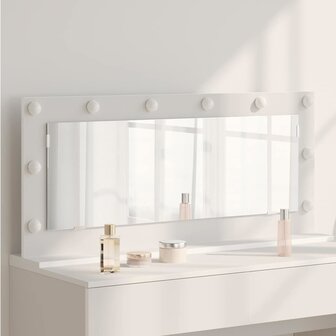 Make-up spiegel Wit 100 x 45 x 18 cm Glas en Hout met Kunststof 1
