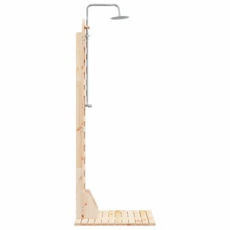 Buitendouche 223 cm Massief grenenhout en roestvrij staal 5
