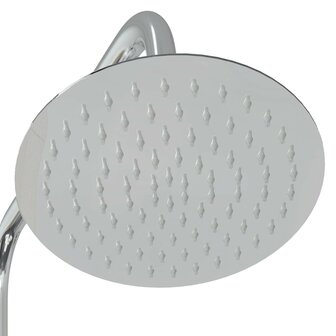 Buitendouche 223 cm Massief grenenhout en roestvrij staal Wit 8