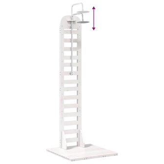Buitendouche 223 cm Massief grenenhout en roestvrij staal Wit 9