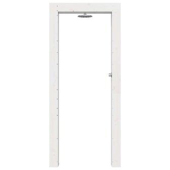 Buitendouche 226 cm Massief grenenhout en roestvrij staal Wit 4