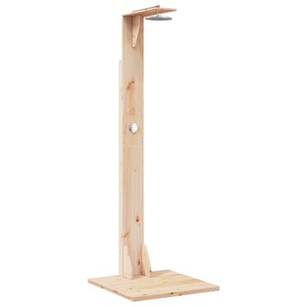 Buitendouche 214,5 cm Massief grenenhout en roestvrij staal 2