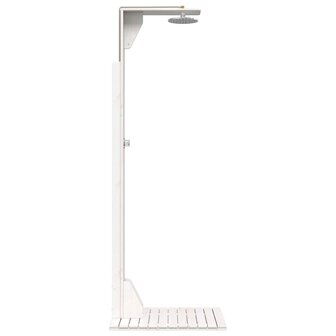 Buitendouche 214,5 cm Massief grenenhout en roestvrij staal Wit 5