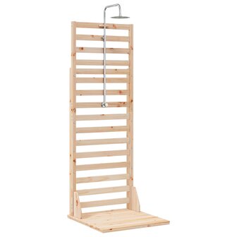 Buitendouche 225 cm Massief grenenhout en roestvrij staal 2