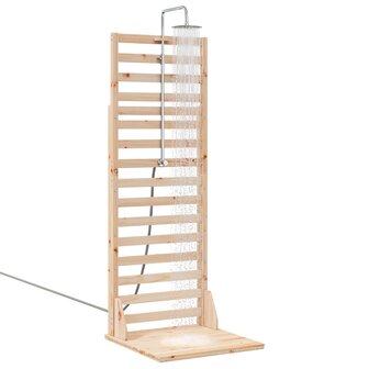 Buitendouche 225 cm Massief grenenhout en roestvrij staal 3