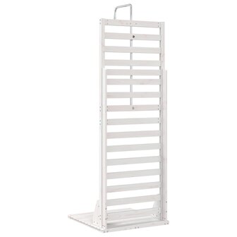 Buitendouche 225 cm Massief grenenhout en roestvrij staal Wit 6