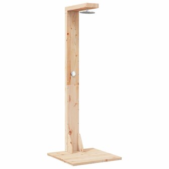 Buitendouche 210 cm Massief grenenhout en roestvrij staal 2