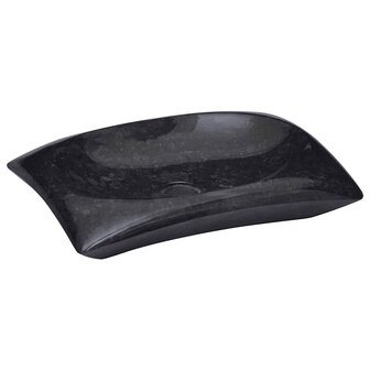 Gootsteen 50x35x10 cm marmer zwart 1