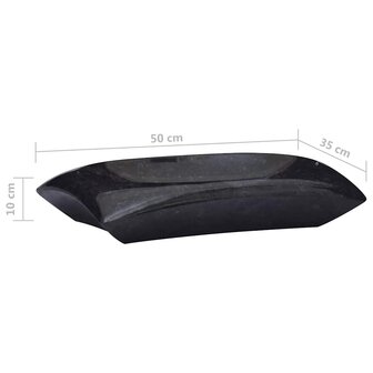 Gootsteen 50x35x10 cm marmer zwart 8