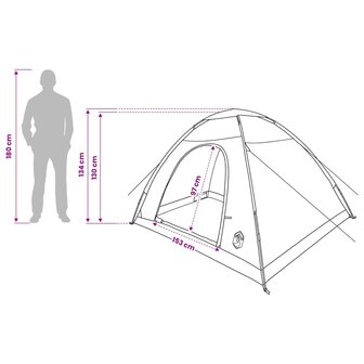 Kamperen tent met dak met luchtopening Groen 275 x 215 x 125 cm 12