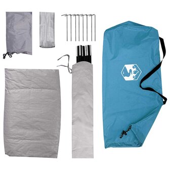 Kamperen tent met dak met luchtopening Blauw 275 x 215 x 125 cm 9