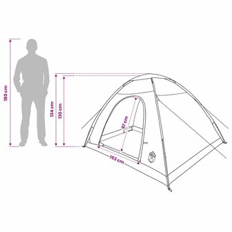 Kamperen tent met dak met luchtopening Blauw 275 x 215 x 125 cm 12