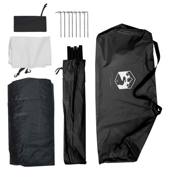 Kamperen tent met dak Wit Blackout 275 x 215 x 125 cm 9