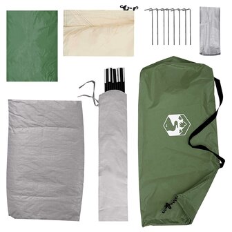 Kamperen tent met dak Groen 2-persoons Polyester en staal 9