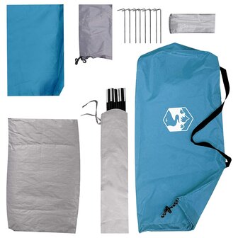 Kamperen tent met dak Blauw 2-persoons Polyester en staal 9