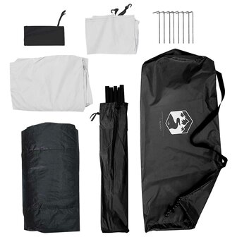 Kamperen tent met dak Wit Blackout 190 x 140 x 105 cm 9