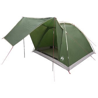 Kamperen tent met dak Groen 4-persoons Polyester en staal 2