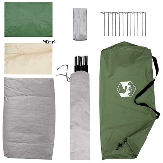 Kamperen tent met dak Groen 4-persoons Polyester en staal 9