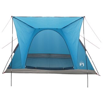 Kamperen tent met dak Blauw 4-persoons Polyester en staal 4