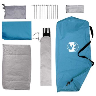 Kamperen tent met dak Blauw 4-persoons Polyester en staal 9