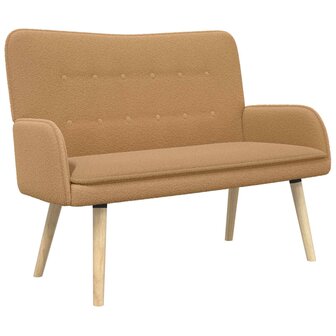 2-Zits Sofa Beige 115 x 61 x 87 cm Boucl&eacute; 2